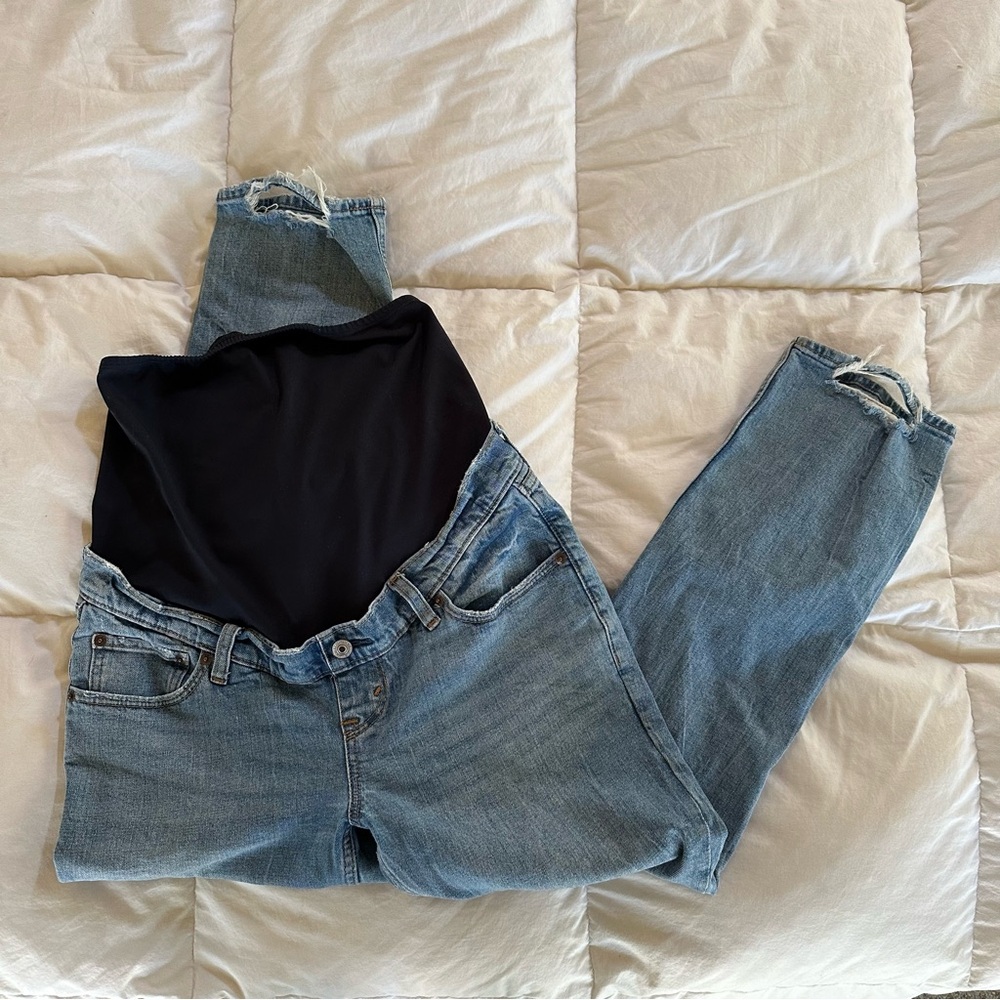 Abercrombie Women's Blue Maternity Jeans - Picture 2 of 3